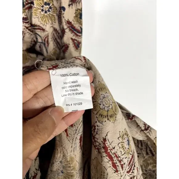 NEW Mata Traders Yashvi Dress printed floral tan S - Picture 8 of 8